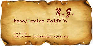 Manojlovics Zalán névjegykártya